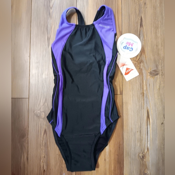 SPORTI Piped Splice Athletic Grade Swim Suit - Picture 4 of 11